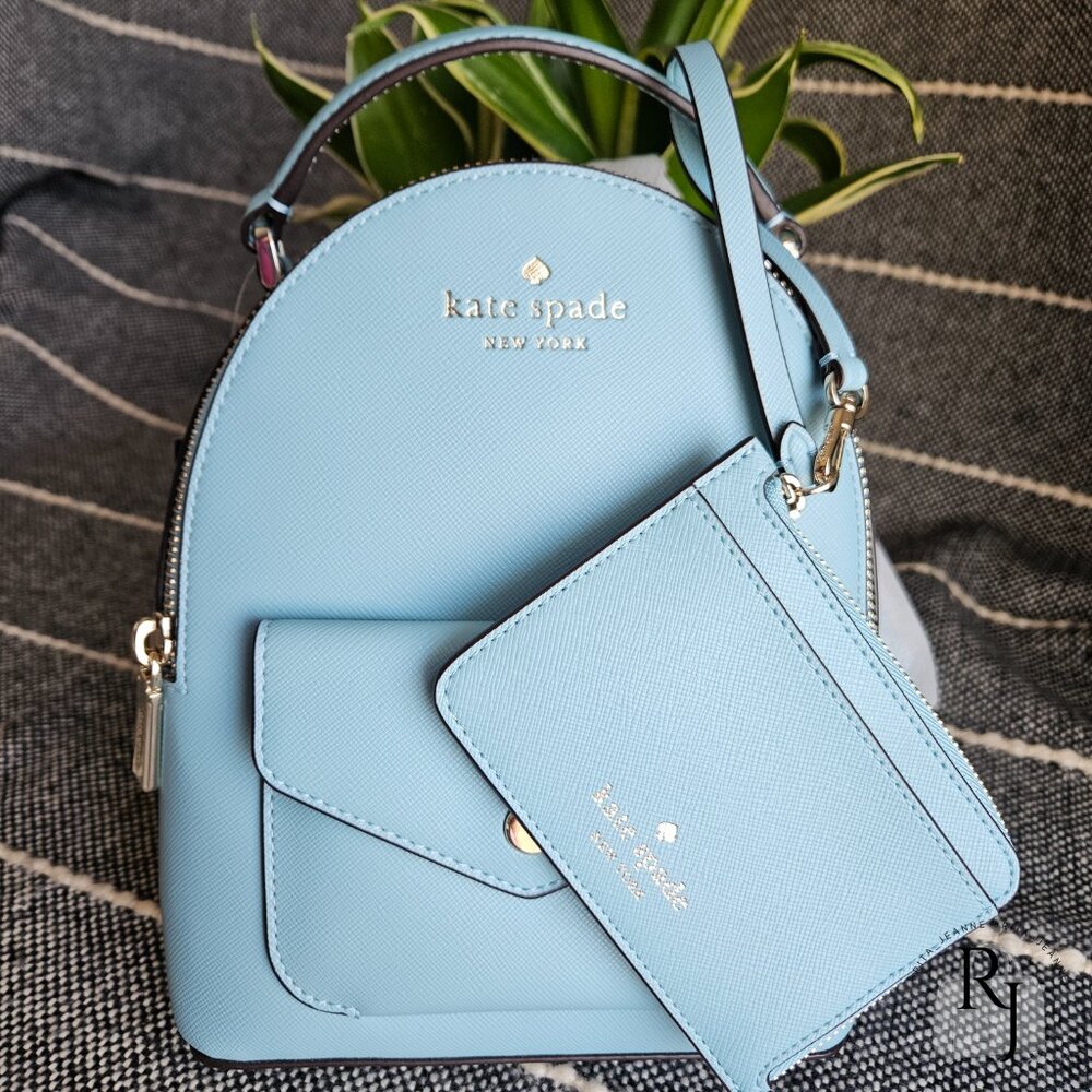 Kate Spade Schuyler Mini Backpack and Wristlet – Smoky Blue